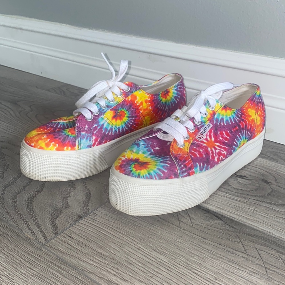 Superga - Tie Die Platform Sneakers